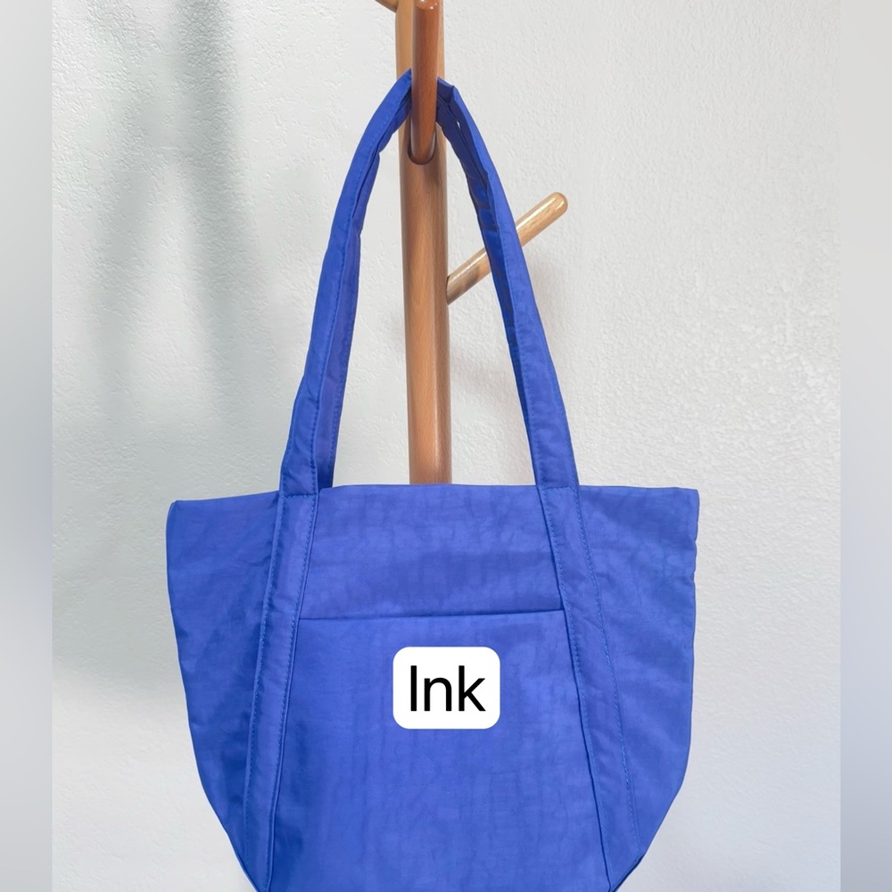 Handmade Water Repellent Nylon Tote Bag Minimalist Shoulder Hobo Purse